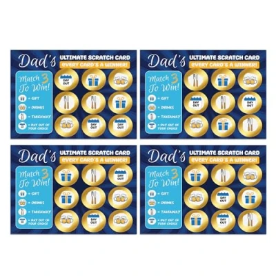 Image of RED OCEAN Novelty Scratch Card for Dad, Birthday, Dad Card, Dads Christmas, Birthday Surprise Him, From Daughter Son (Prize)