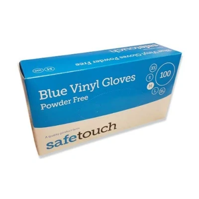 Image of SafeTouch Powder Free Nitrile Gloves, Medium, Blue, (Pack of 100)