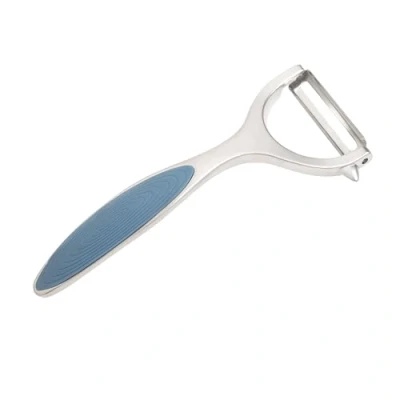 Image of Wiltshire Colour Rush Y Peeler, Chrome Plated, Anti Slip Comfortable Soft Grip Handle, Sharp Stainless Steel Blade, Potato Fruit, Carrot, Apple, Heavy Duty &amp; Durable, Blue, 15x6.5x1.2cm
