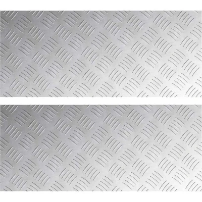 Image of vidaXL Aluminium Checker Plates 2 pcs Anti Slip 70x30 cm