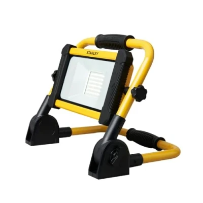 Image of LITECRAFT Stanley Work Light Portable 24 Watt Rechargeable Floodlight Black, Yellow