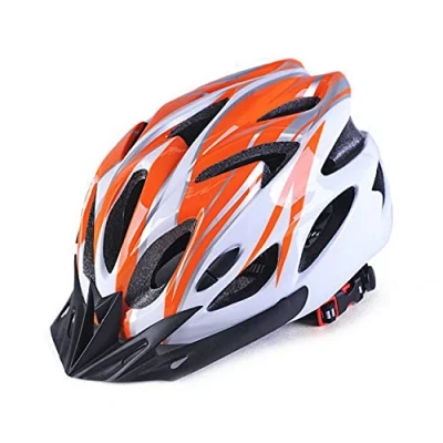 Image of AOOPOO Children&#039;s Bicycle Helmet, Kids Helmet Childrens Sports Bike Skateboard Scooter Cycle Boys Girls Skating Ventilation (Orange &amp; white)