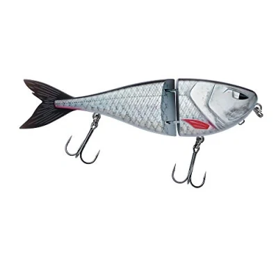 Image of Berkley Zilla Jointed Glider, Fishing Hook, Hard Lures, Slow Sinking Glide Bait with Fusion 19 Treble Hooks, extreme Loud Rattle, Lead Free PredatorFishing, Pike, Unisex, Roach, 80g 180mm