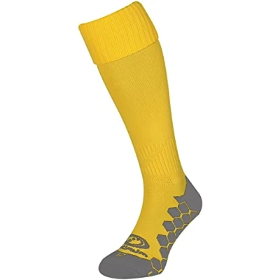 Image of Optimum Classico Sports Socks Moisture Wicking, Breathable, Cushioned for Football, Rugby, Athletics Lightweight, Quick Dry Yellow, Senior (7 12)