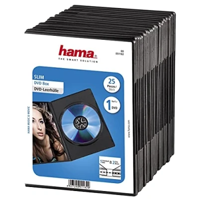 Image of Hama Slim DVD Jewel Case pack of 25 Black
