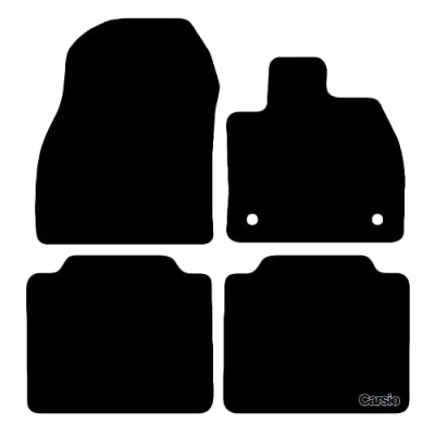 Image of Carsio Carpet Car Mats For Toyota bZ4X EV 2022+ Onwards Tailored Fit Floor Mat Set Complete Accessory Black Custom Fitted All Weather, Anti Slip Backing &amp; Trim