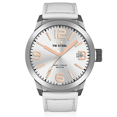 Image of TW Steel Mens Analogue Quartz Watch with Leather Strap TWMC44