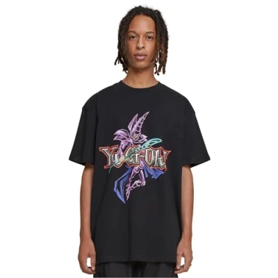 Image of Mister Tee Men&#039;s Yu Ghi Oh Dark Magician Heavy Oversize T Shirt, Black, XS