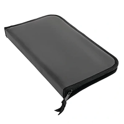 Image of Vogue Heavy Duty Knife Case 7 Slots, Black, Holds up to Knives, Professional Holder, Portable with Zip, Reinforced Edges Protect Against Drop Damage, GD049