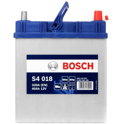 Image of 2880087329000 Starter battery BOSCH S4 0 092 S40 180 12V 40Ah 330A B00 Lead acid HONDA: Jazz 4, 3, Insight II Hatchback