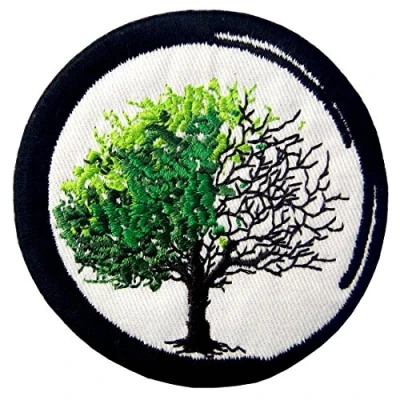 Image of Zen from Birth to Death Buddhism Patch Embroidered Applique Iron On Sew Emblem