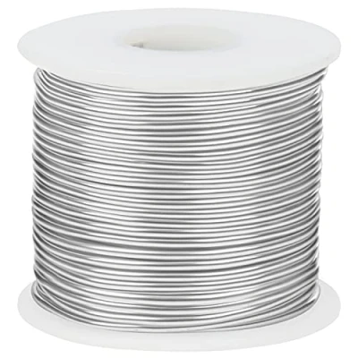 Image of BELLE VOUS 30m Silver Aluminium Craft Wire 2mm Flexible &amp; Bendy Metal Rolls For DIY Sculptures, Skeleton Modelling, Jewellery, Beading, Wreath Making Bonsai Trees