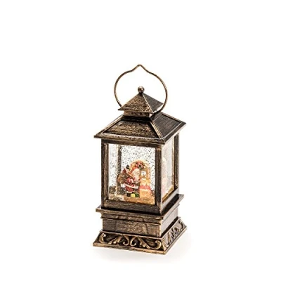 Image of Konstsmide 2800 000 LED Snow Globe Lantern “Snowman Scene&quot;, Warm White Diode, Small 22cm