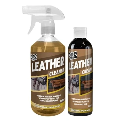 Image of One Chem Leather Cleaning Kit, Cleaner 500 ml, Cream 250 Clean and Restore