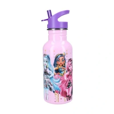 Image of My sweety pop Monster High Girl Stainless Steel Water Bottle for Children Nursery, Kindergarten, School, Holiday, Meal, 22 cm, 500 ml, Hydration, Gift Idea,
