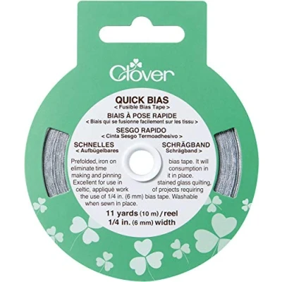 Image of clover Quick Bias Tape: 6mm x 10m: Silver, 6