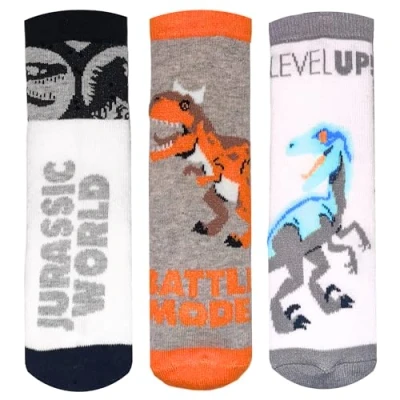 Image of Jurassic World Boys Socks (Pack of 3) Orange EU 31 34