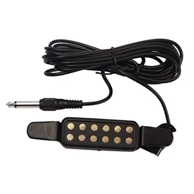 Image of Alnicov Guitar Pickup 12 Hole Soundhole Transducer Amplifier with 10ft Cable 1/4inch Jack for 40inch / 41inch Acoustic Classic Folk Guitars