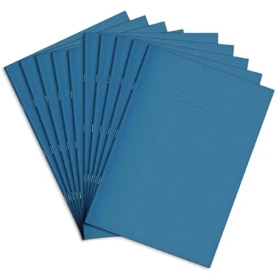 Image of RHINO 13 x 9 Exercise Book 48 Page, Light Blue, 10mm Squared Pages (Pack 50)