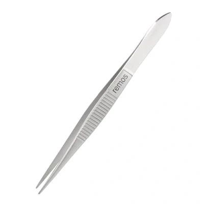 Image of REMOS Splinter Tweezers Made of Stainless Steel with Serrated tip 8 cm