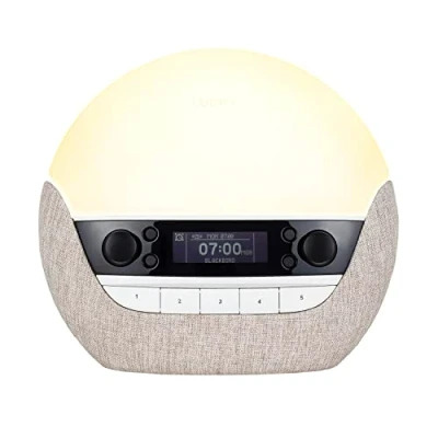 Image of Lumie Bodyclock Luxe 700FM Wake Up Light with FM Radio, Bluetooth Speakers &amp; Low Blue for Sleep