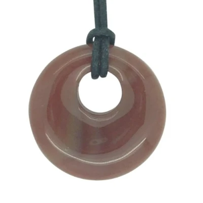 Image of Lucky Virgo Birthstone Agogo Pendant Zodiac Astrology Gemstone Carnelian