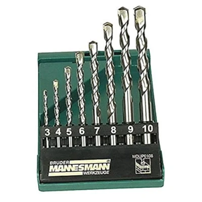 Image of Mannesmann Professional Masonry Drill Set in Plastic Box (8 Pieces)
