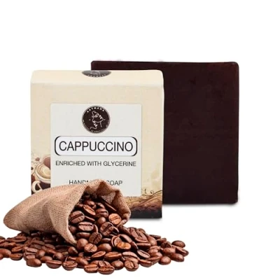 Image of AATMANA Cappucino Handmade Natural Bar Soap for Men &amp; Women, Moisturizing Body Face Soap, 7.9 Oz Bars (3 Set)