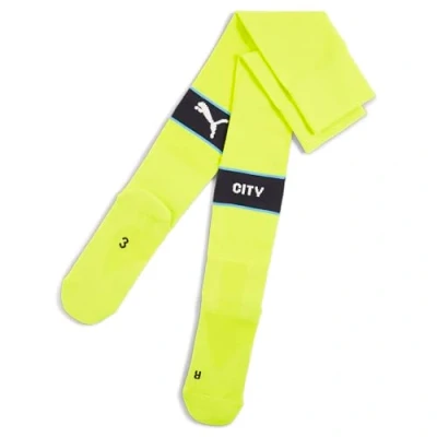 Image of PUMA Mens Manchester City Graphic Socks Yellow Size UK 9 11