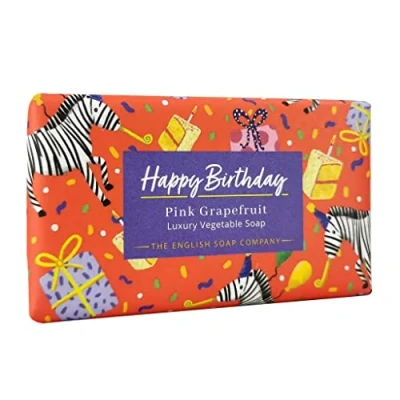 Image of The English Soap Company Pink Grapefruit Happy Birthday Bar 190g
