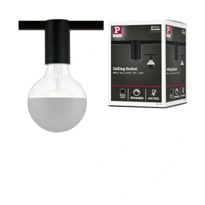 Image of Paulmann URail Ceiling Socket E27 black