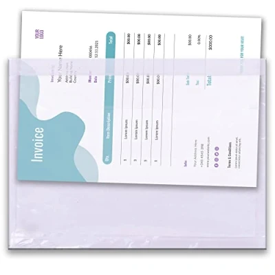 Image of Triplast 200 x A4 Plain Document Enclosed Wallet (328 230 mm) Peel &amp; Seal Clear Plastic Envelopes/Sleeves/Pockets/Wallets Attach Invoices, Packing Lists Delivery Notes to Parcels