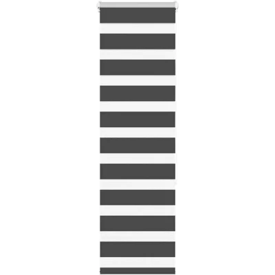 Image of vidaXL Zebra Blind Black 40x150 cm Fabric Width 35.9 Polyester