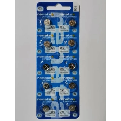 Image of 10 x Renata 396 Swiss Made Lithium Coin Cell Battery SR726 W