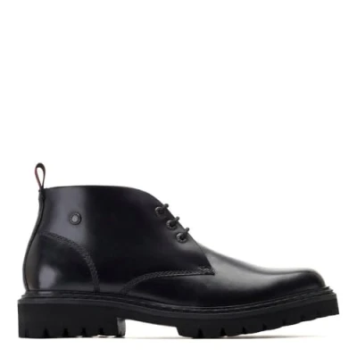 Image of Base London Lomax Chukka Boot Mens Black Leather Size UK 7