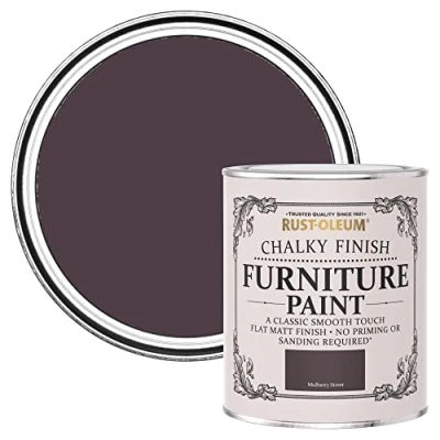 Image of Rust Oleum Dark Purple Upcycled Furniture Paint in Chalky Finish Mulberry Street 750ml