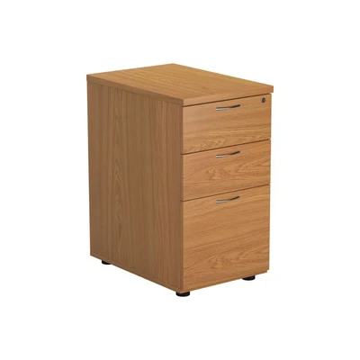 Image of Jemini Nova Oak 3 Drawer Desk High Ped 600 KF79858