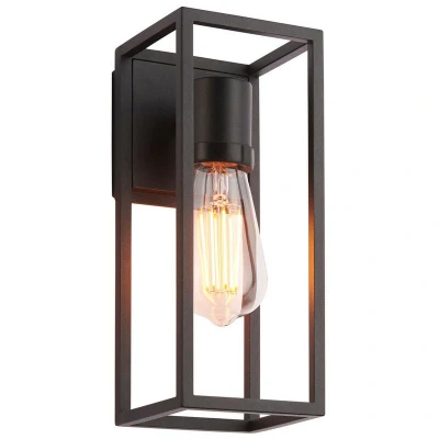 Image of Endon Herbert Non Automatic Wall Lamp Textured Black