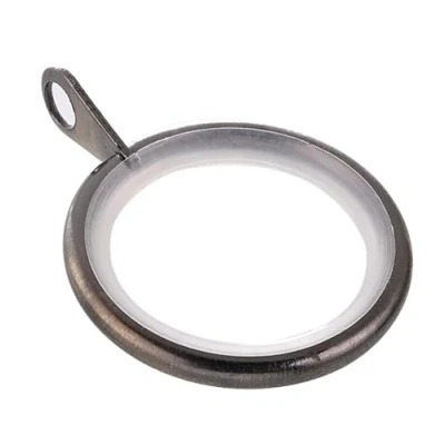 Image of Lister Cartwright 19 mm Curtain Rings Antique Brass Metal (Standard with Insert(10x Rings))