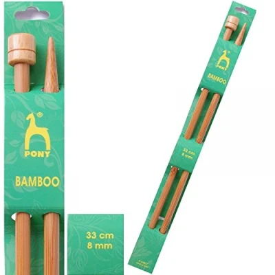Image of Pony Single Ended Bamboo Knitting Pins, Multi Colour, 8mm