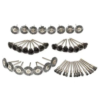 Image of Yitaocity 45Pcs Steel Wire Wheel Pen Cup Brushes Set Kit Accessories for Dremel Rotary Tool