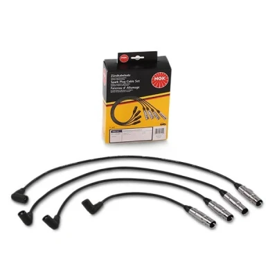 Image of RCVW249 Ignition Lead Set NGK 7015 4 VOLKSWAGEN: Golf 4, 6, 5, AUDI: A3 Sportback, SKODA: Octavia II Hatchback, Fabia I Hatchback