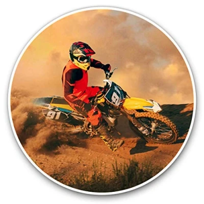 Image of 2 x 30cmVinyl Stickers Motocross Biker Motorbike Decals for Car Van Luggage Scrap Book Fridge #2567
