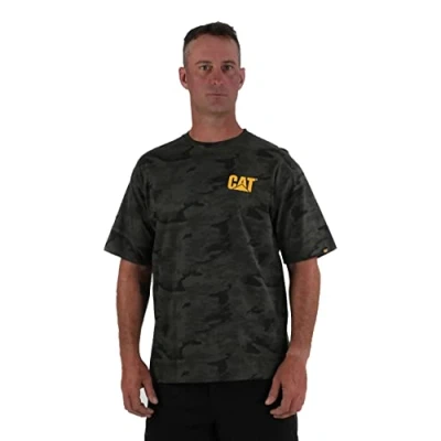 Image of Caterpillar Men&#039;s Trademark T Shirt (Regular and Big &amp; Tall Sizes), Night Camo, Medium