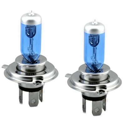 Image of H4 (472) 100w Super White Xenon Look/Effect Upgrade Headlight Bulbs 12V