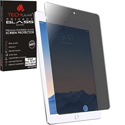 Image of TECHGEAR Anti Spy Screen Protector for iPad Pro 12.9&quot; 2nd Gen / 1st PRIVACY Glass Edition Genuine Tempered Guard Cover Compatible with Apple 12.9 inch 2017/2015