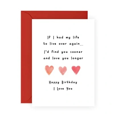 Image of Central 23 Boyfriend Birthday Card Husband &#039;I Love You Longer&#039; I Gifts for Him or Her Sweet Cards Wife Girlfriend Partner Comes With Fun Stickers