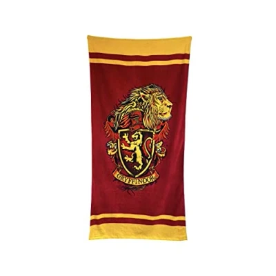 Image of Groovy Uk Harry Potter Gryffindor Lion Bath Towel, Multicolour
