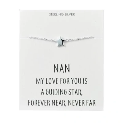 Image of Philip Jones Sterling Silver Nan Quote Star Bracelet