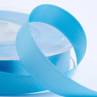 Image of Italian Options Satin Ribbon, 10mm Wide x 25 Metre Roll, Pale Blue